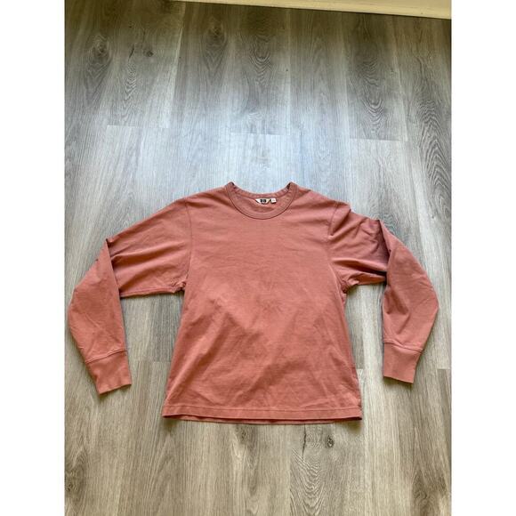 Unknown Tops - UNIQLO Womens Small Shirt Top Long Sleeve Crewneck Pullover Casual Stretch